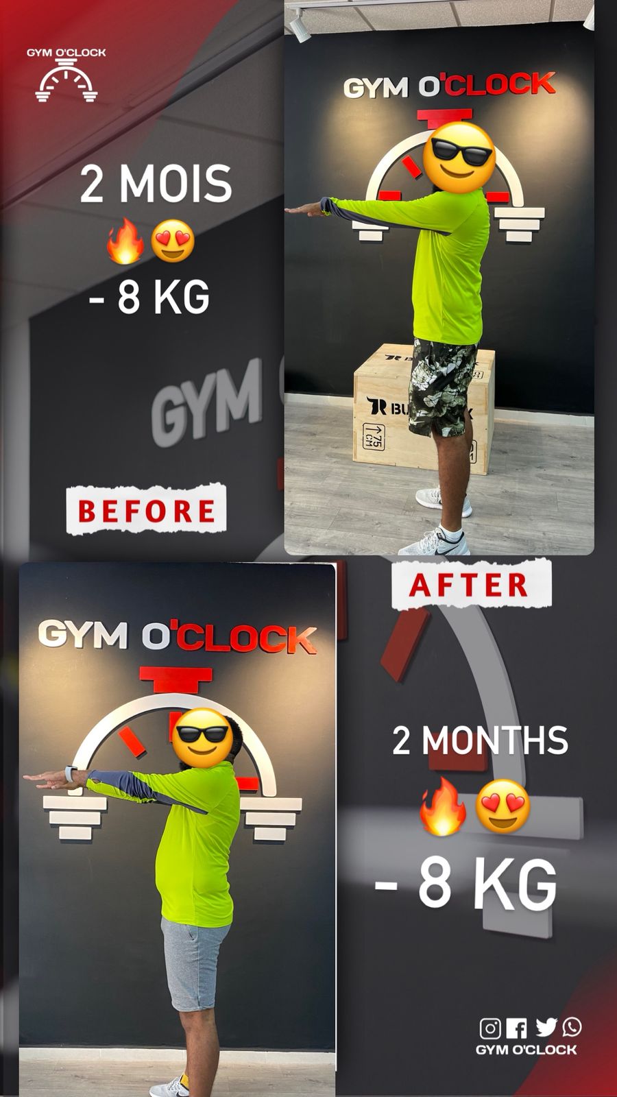 Transformation membre Gym O'Clock 27